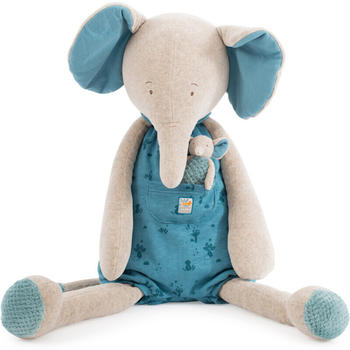 Moulin Roty Giant elephant and his comforter 88 cm