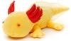 UNI-TOYS Axolotl 32 cm gelb mit roten Augen