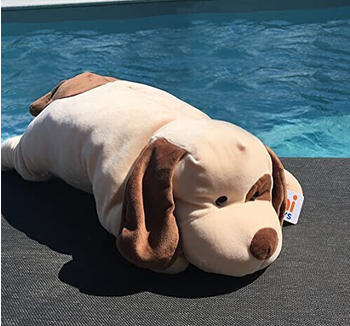 UNI-TOYS Plüsch Kissen Hund braun 57 cm beige