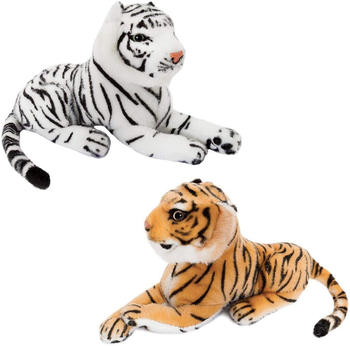 Brubaker 2er Set Tiger weiß und braun 25 cm
