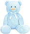 Brubaker XXL Teddybär 100 cm mit Schleife blau