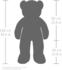 Brubaker XXL Teddybär 100 cm mit Schleife blau