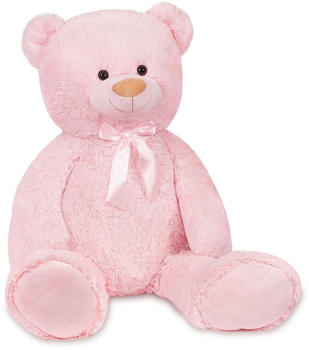 Brubaker XXL Teddybär 100 cm mit Schleife rosa