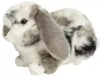 Teddy Hermann 937333, Teddy Hermann 937333 - Widderkaninchen sitzend grau-weiss