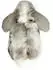 Teddy Hermann Kuscheltier Widderkaninchen grau-weiß gescheckt 23 cm