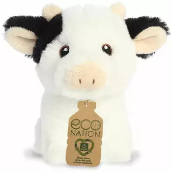 Aurora World Eco Nation - Mini Kuh schwarz/weiß 13 cm