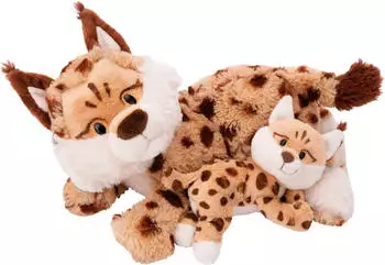 NICI Wild Friends - Luchs Mutter 40 cm & Kind