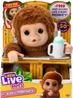 Little-Live-Pets Elektronisches-Haustier My Baby Monkey Mango, &uuml;ber 50 Ger&auml;usche &