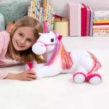 Bayer Design Plüsch Einhorn mit Licht, Sound, Funktion (69536AA) – Magisches Plüsch-Einhorn: Ein Traum wird wahr