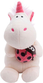 NICI 61387 Kuscheltier Einhorn Theodor mit Marienkäfer 25cm – Zauberhaftes Design für grenzenlose Fantasie