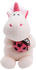 NICI 61387 Kuscheltier Einhorn Theodor mit Marienkäfer 25cm