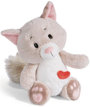 NICI Kuscheltier Love Katze flauschig 25 cm - niedliches Stofftier aus weichem Pl&uuml;sch zum Kuscheln und Spielen, Pl&uuml;schtier f&uuml;r Kinder & Erwachsene, 49407, tolle Geschenkidee, beige, 25cm