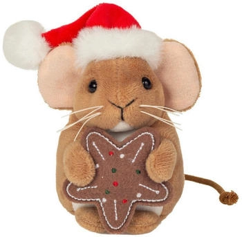 Teddy Hermann Weihnachtsmaus mit Keks 11cm