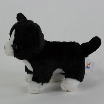 Teddys Rothenburg Kuscheltier Katze schwarz-weiß 14 cm Stoffkatze
