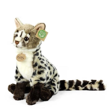 Teddys Rothenburg Ginsterkatze 28 cm sitzend beige gefleckt Plüschkatze