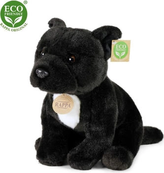 Rappa Plüschhund Staffordshire Bullterrier 30 cm Schwarz