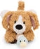 NICI 62149 Kuscheltier Hund braun & Ente 30 cm liegend GREEN