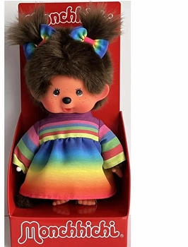 Idena Iden Monchhichi Pl&uuml;schfigur Rainbow Dress Girl