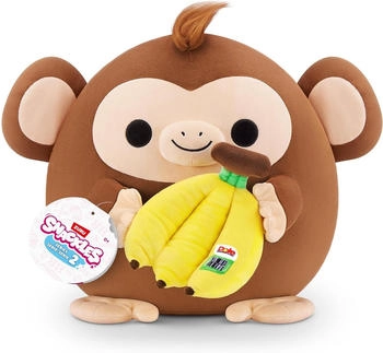 ZURU Plüschfigur Snackles Affe in Braun mit Dole-Banane, Serie 2 (35 cm)