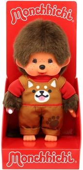 Sekiguchi Monchhichi boy plush with overalls 20 cm