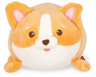 Legami Super Soft Plush Plush Corgi Theme Mini Size with Personalised ID Card Stands Alone 14 x 15 x 12 cm Orange