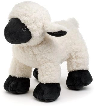 UNI-TOYS Black and white lamb plush 18 cm