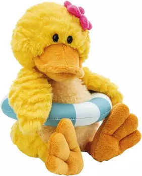 NICI Ente Pooline mit Schwimmreifen schlenkernd 35cm GREEN 1 Stk.