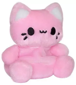 Aurora 44535 Tasty Peach Strawberry Meowchi Palm Pals, rosa, Plüschtier, ca.13 cm