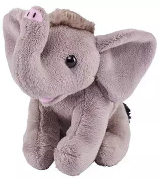 Wild Republic Pocketkins Eco Elefant, Pl&uuml;schtier, 12 cm