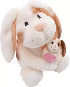 NICI 62841 Kuscheltier Hase 20cm mit Kind 6cm