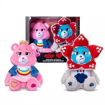 Basic Fun Care Bears Stranger Things Boxset 30cm Cheer Bear als Eleven & Grumpy Bear als Demogorgon