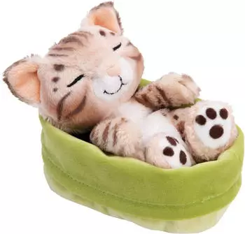 NICI Sleeping Pets, Katze Bengal, 12 cm, im K&ouml;rbchen