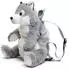 UNI-TOYS Rucksack aus Plüsch (Husky) - 35 cm (Höhe)