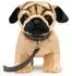 UNI-TOYS Eco-Line Mops, stehend (mit Leine) - 26 cm (Länge) - Plüsch-Hund