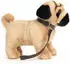 UNI-TOYS Eco-Line Mops, stehend (mit Leine) - 26 cm (Länge) - Plüsch-Hund