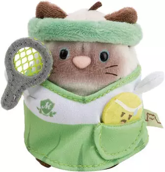 NICI Set Siamkatze Siamy 8cm mit Tennisball u. Tenniskost&uuml;m in Geschenkbox 8,5x6,5x10c