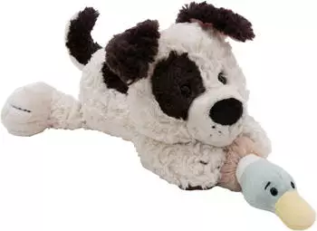 NICI Homies, Hund wei&szlig; & Ente, 30cm liegend