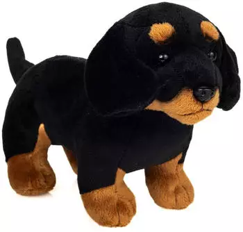 Teddy Hermann Hund Dackel 21 cm schwarz Pl&uuml;schhund