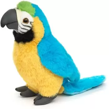 UNI-TOYS Papagei blau 20 cm (H&ouml;he) - Pl&uuml;sch-Vogel, Ara