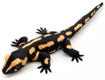 UNI-TOYS Feuersalamander 34 cm (L&auml;nge) - Pl&uuml;sch-Salamander