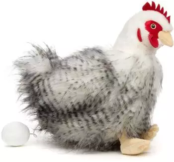 UNI-TOYS Henne, sitzend (mit Ei) - 25 cm (H&ouml;he) - Pl&uuml;sch-Huhn, Vogel