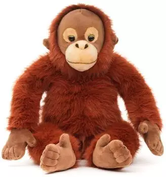 UNI-TOYS Orang-Utan mit Klettverschluss an den H&auml;nden 27 cm (H&ouml;he) - Pl&uuml;sch-AFFE