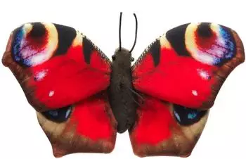 UNI-TOYS Schmetterling rot (mit Schlaufe) - 24 cm (Breite) - Pl&uuml;sch-Insekt