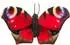 UNI-TOYS Schmetterling rot (mit Schlaufe) - 24 cm (Breite) - Plüsch-Insekt