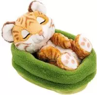 NICI 62872 Kuscheltier Tiger 12cm schlafend im K&ouml;rbchen