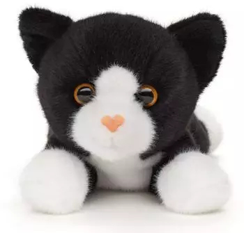UNI-TOYS Katze schwarz-wei&szlig;, liegend 20 cm (L&auml;nge)