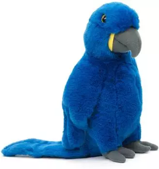 UNI-TOYS Papagei (Kobaltblau) - 25 cm (H&ouml;he) - Pl&uuml;sch-Vogel, Hyazinth-Ara