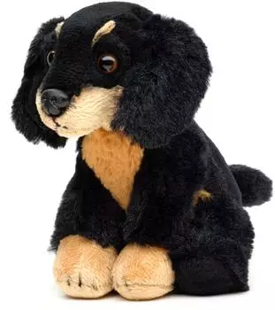 UNI-TOYS Dackel Plushie, sitzend 13 cm (H&ouml;he) - Pl&uuml;sch-Hund