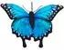 UNI-TOYS Schmetterling blau (mit Schlaufe) - 26 cm (Breite) - Plüsch-Insekt