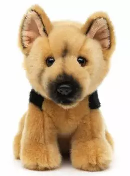 UNI-TOYS Deutscher Sch&auml;ferhund, sitzend 19 cm (H&ouml;he) - Pl&uuml;sch-Hund